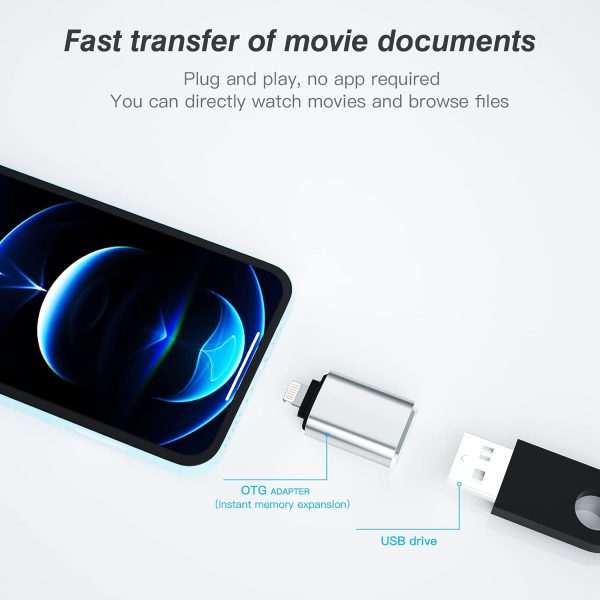 Adaptador OTG para iPhone Lightning a USB - Imagen 3