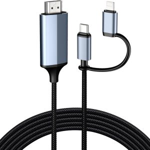 Cable HDMI-Lightning-USB C