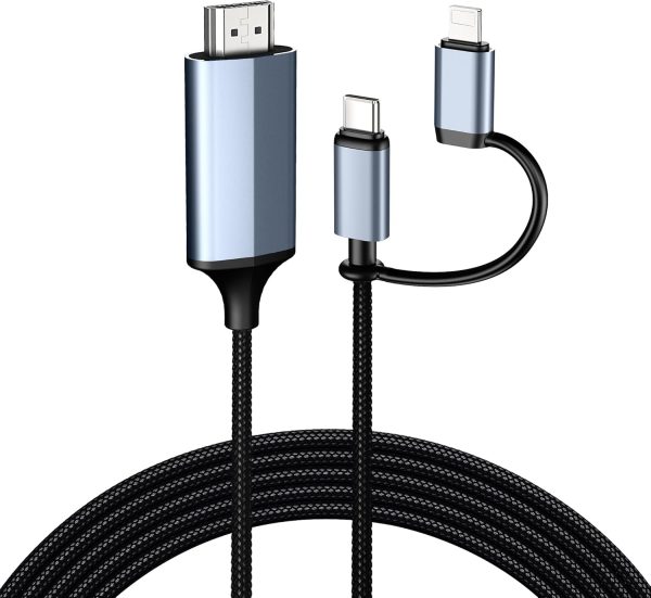 Cable HDMI-Lightning-USB C